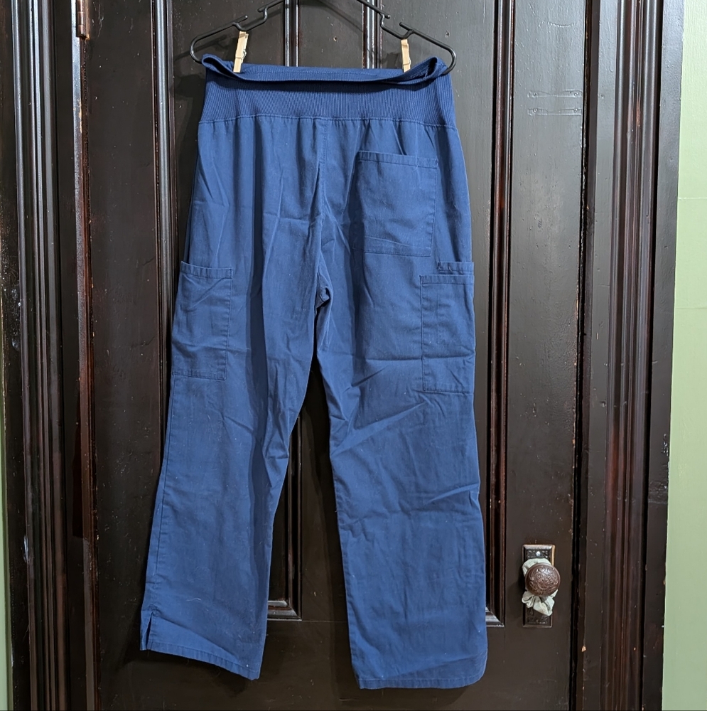 Cherokee Workwear Navy Blue Maternity Scrubs Pants Medium